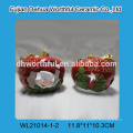 Ornamento de suspensão de Natal de cerâmica de melhor venda com design de santa